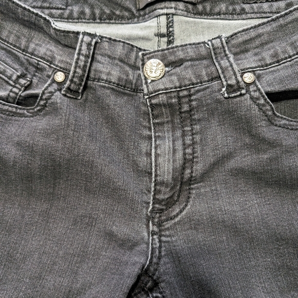 Seven7 womens faded black skinny jean jegging size 12 - Picture 3 of 12